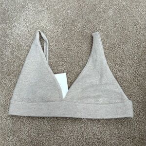 Cashmere bra top in sand color